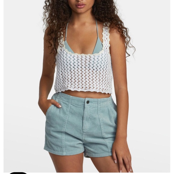 RVCA Tops - RVCA Railroad Crochet tank. NWT. Size Med